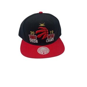 Mitchell & Ness Toronto Raptors 2019 NBA Champions Snapback Hat Black Red New